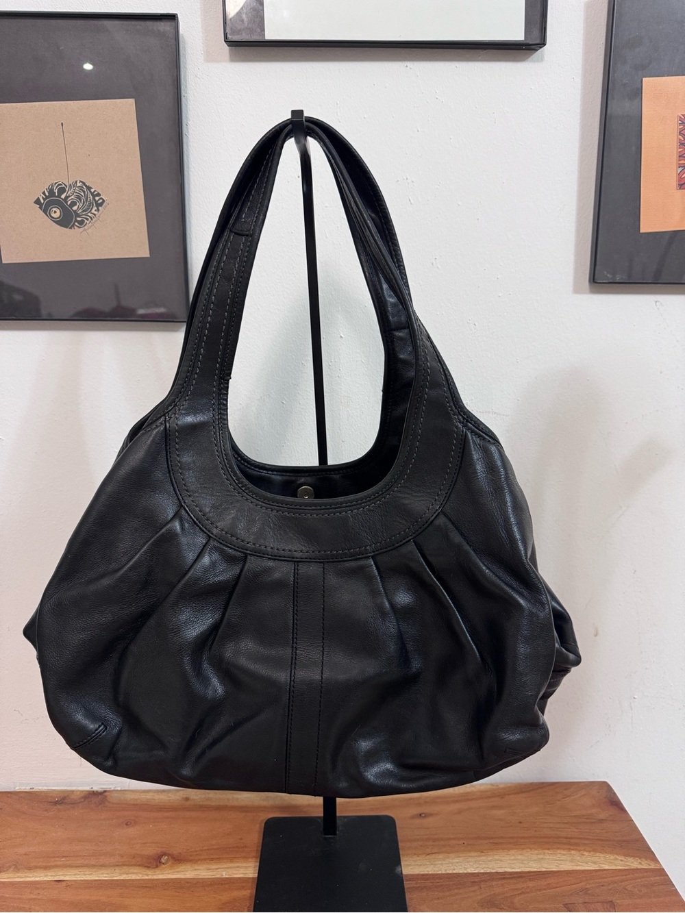 Coach Classic Black Leather Hobo Bag - Unbranded